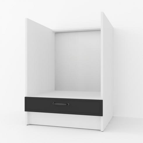 Тумба під духовку 600мм К-56 (без стільниці) Білий+Чорний