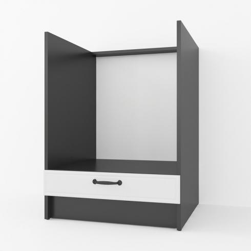 Тумба під духовку 600мм К-56 (без стільниці) Чорний+Білий