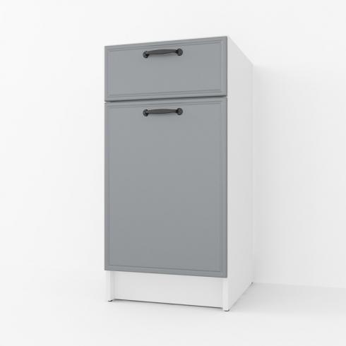 Тумба низ 400мм К-54 (без стільниці) Білий+Асфальт