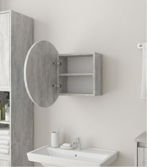 Кругле дзеркало з шафкою М-25, 50 см foto 2