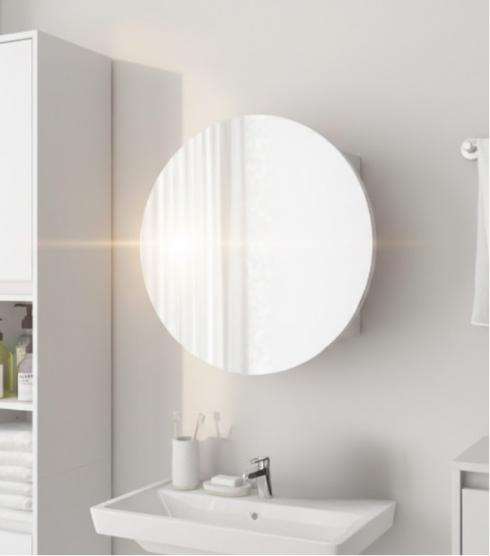 Кругле дзеркало з шафкою М-26, 60 см