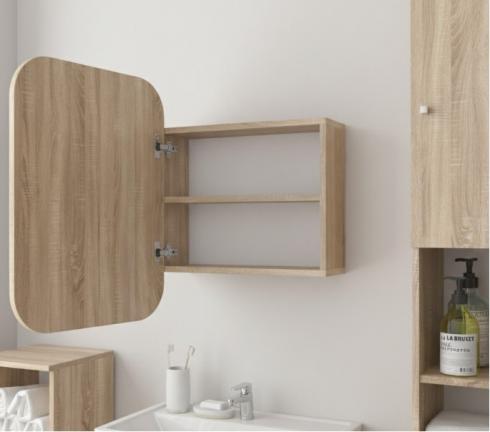 Прямокутне дзеркало з шафкою М-28, 60*50 Дуб Сонома foto 2