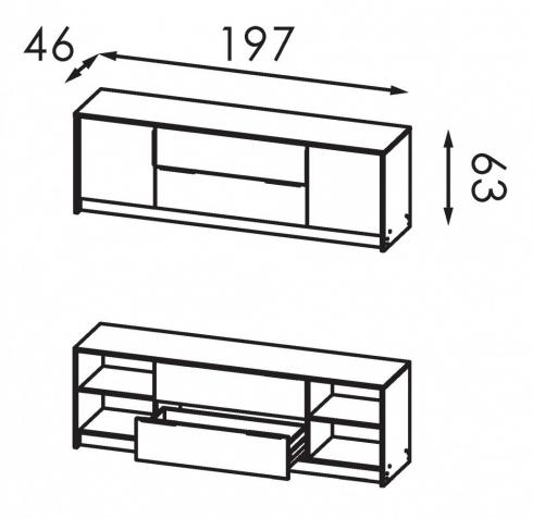АЛЕКС комод 200 B 65 foto 3