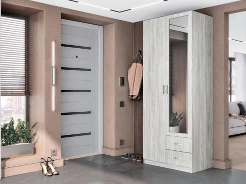 Шафа М-Стиль 2Д2Ш+Зеркало Ш800мм*Г550мм*В2450мм