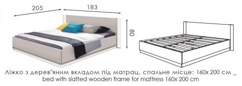 ФРАНЧЕСКА ліжко 160х200 см foto 2
