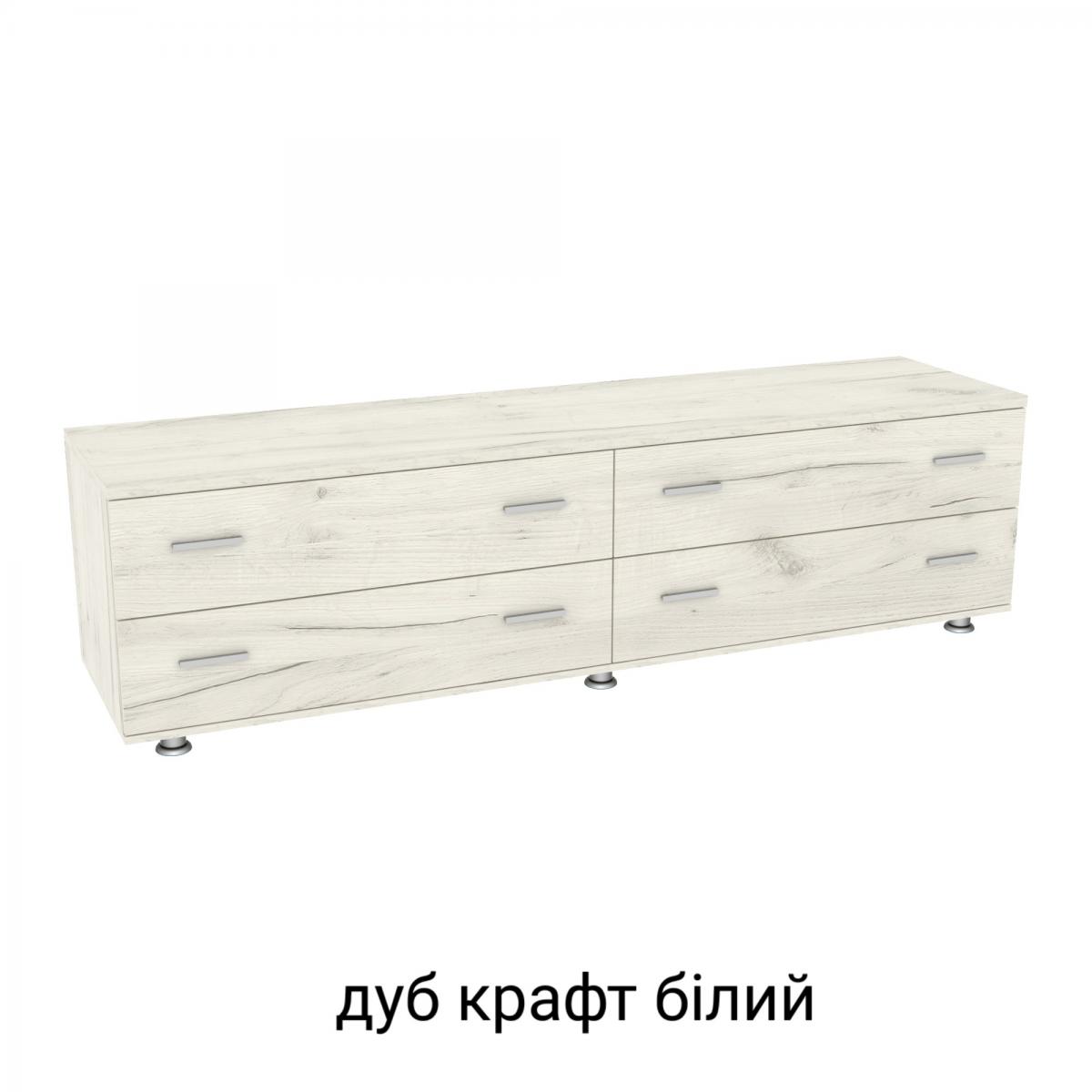 Тумба під телевізор TV1 Дуб Крафт Білий