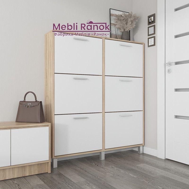 Взуттєва тумба А-164 дуб сонома+білий