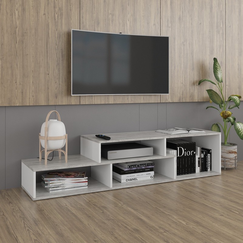 Тумба під ТВ А-177 бетон+білий