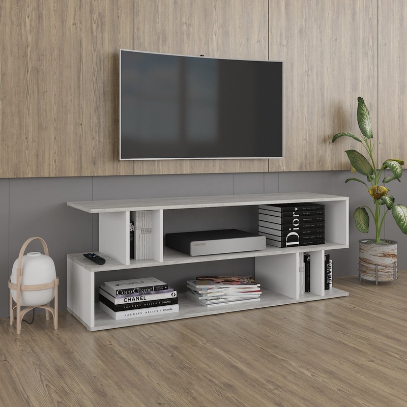 Тумба під ТВ А-179 бетон+білий