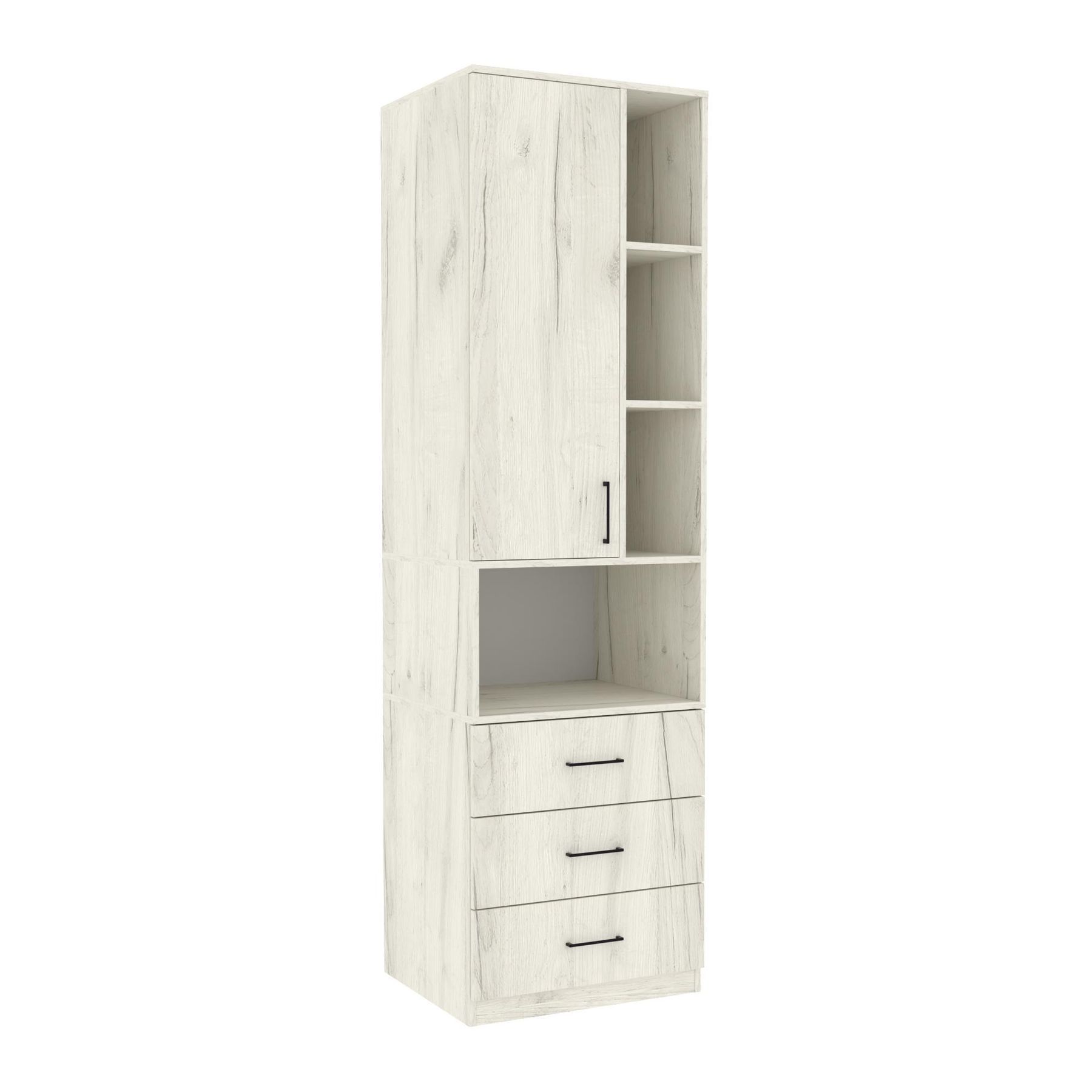 Шафа для одягу Tetris Т-4, Дуб Крафт Білий, 600/520/2100