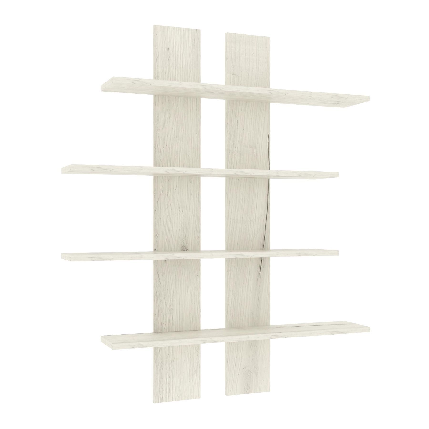 Полиця навісна ПН-6, Дуб Крафт Білий, 910/160/1100