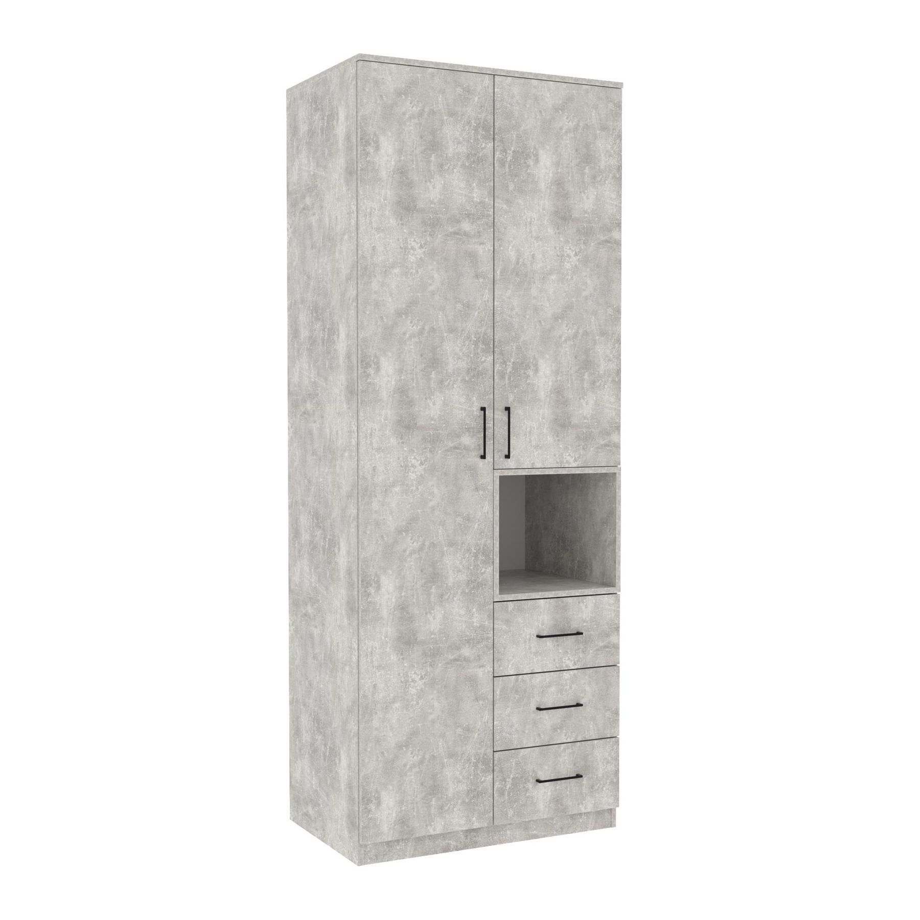 Шафа для одягу Tetris Т-1, Бетон, 800/520/2100
