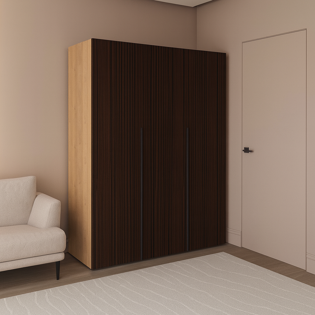 Шафа трьохдверна розпашна П-17 Дуб Крафт+Золота Лоза