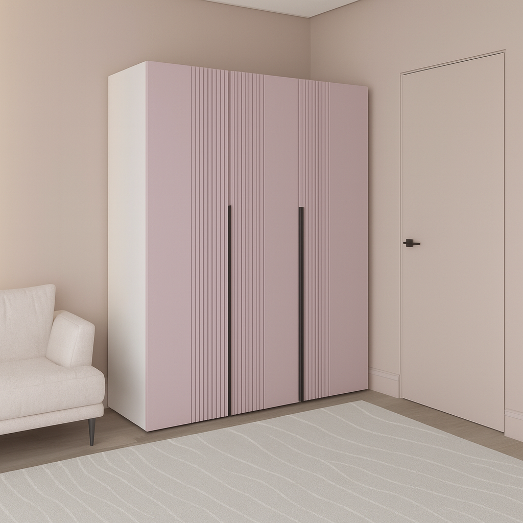 Шафа трьохдверна розпашна П-17 Кашемір+Лавандовий
