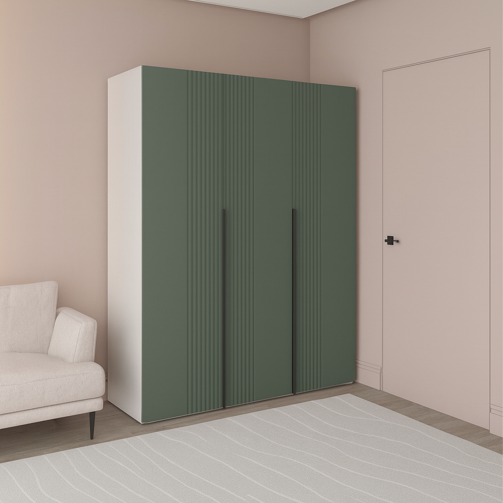 Шафа трьохдверна розпашна П-17 Кашемір+Камуфляж