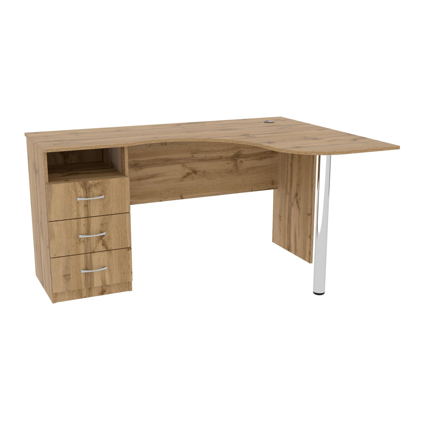 Стіл кутовий з шухлядами ОСК-4, Дуб Аппалачі, 1500/1100/760