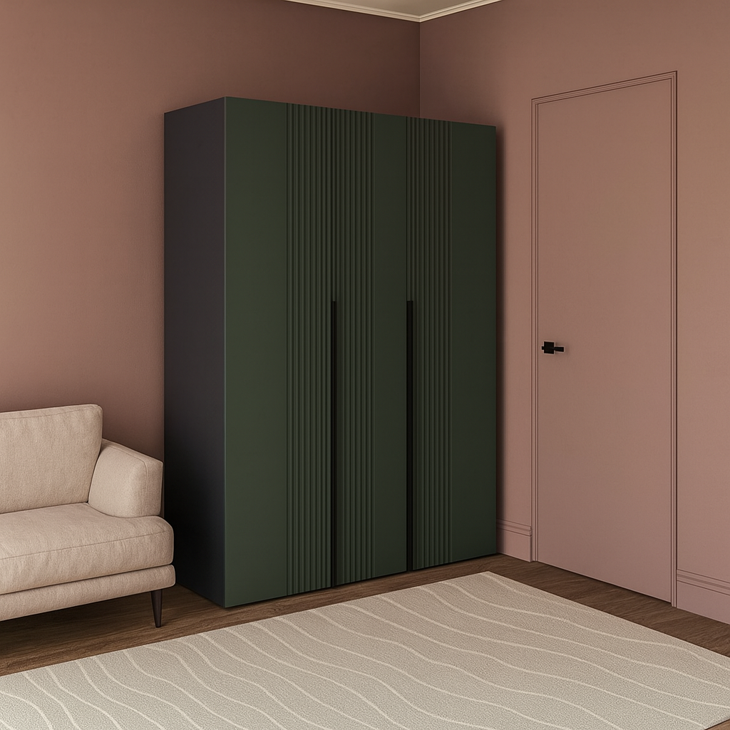 Шафа трьохдверна розпашна П-17 Антрацит+Камуфляж