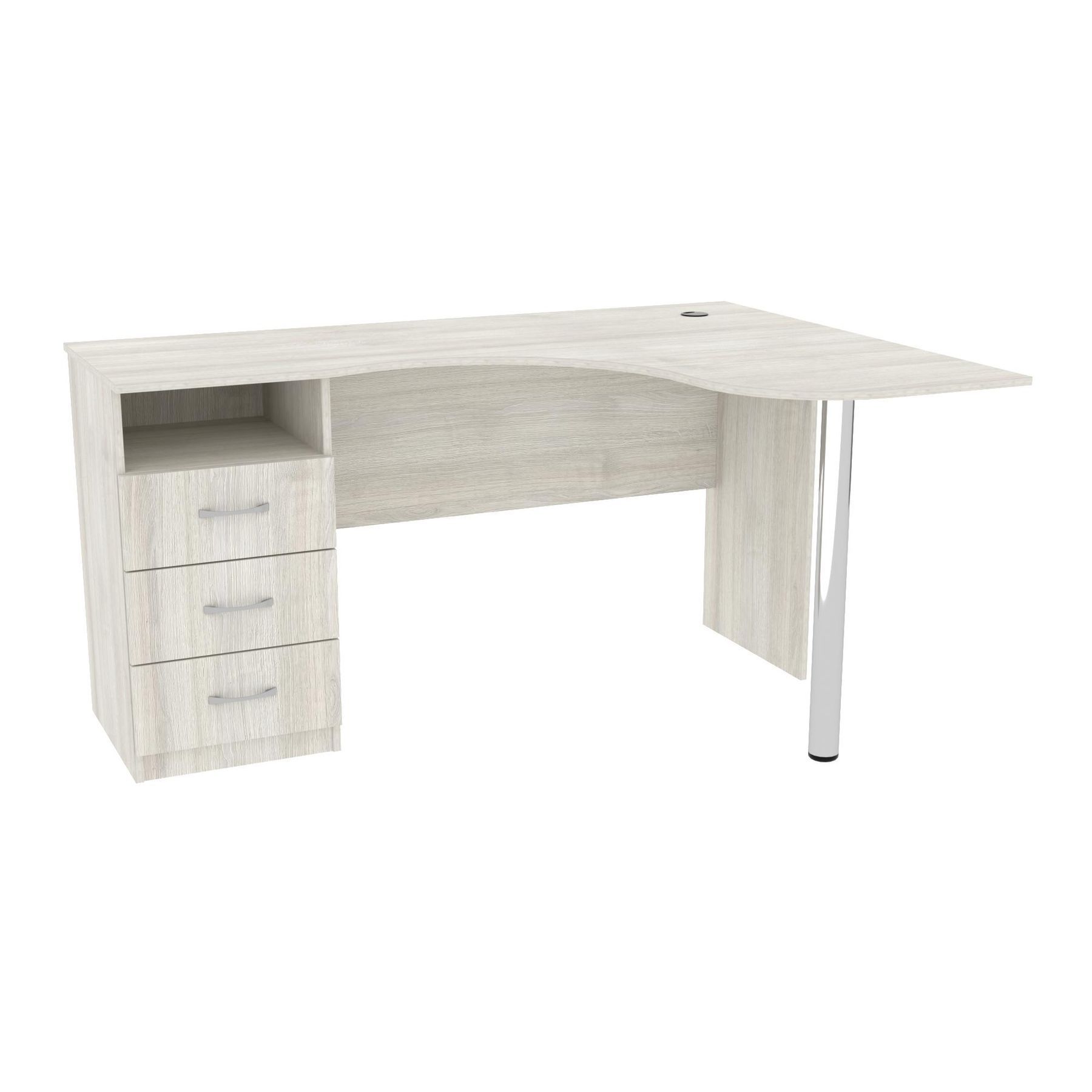 Стіл кутовий з шухлядами ОСК-4, Дуб Шамоні Світлий, 1500/1100/760