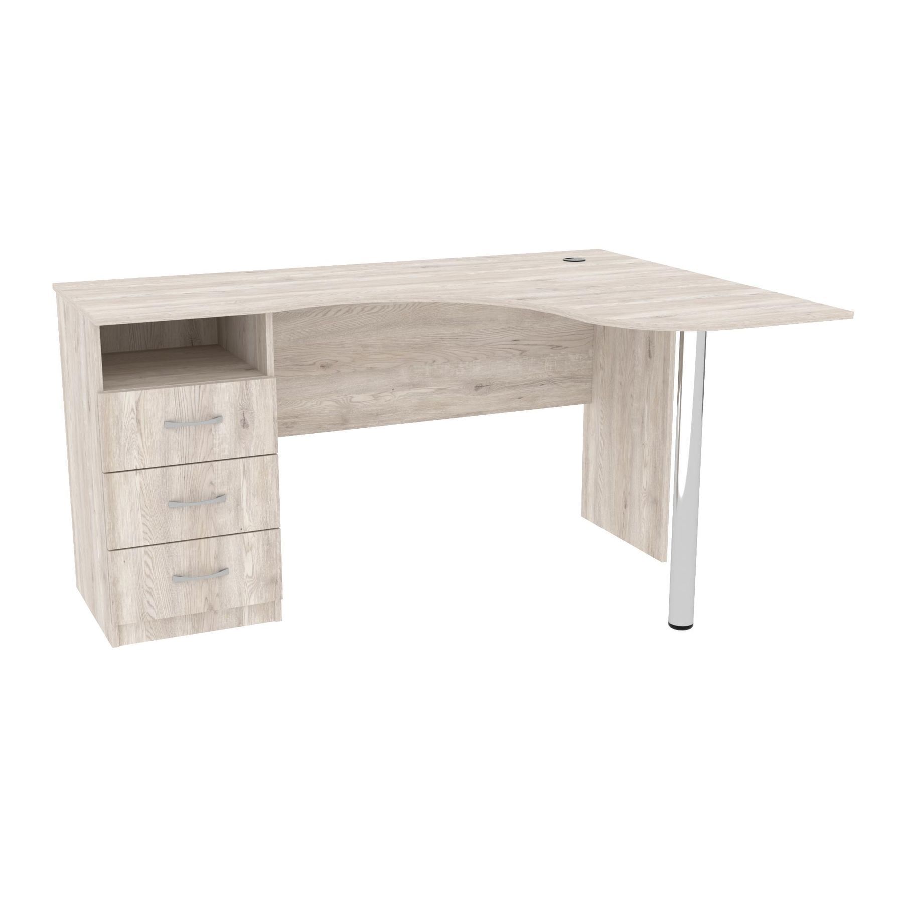 Стіл кутовий з шухлядами ОСК-4, Самоа Димчастий, 1500/1100/760