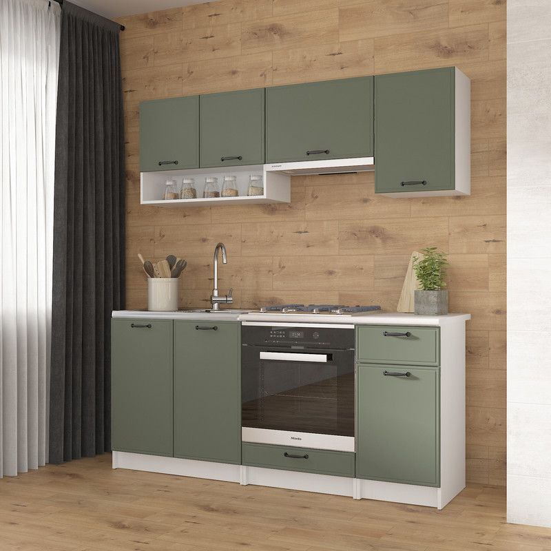 Кухня К-63 1.8м Білий+Камуфляж