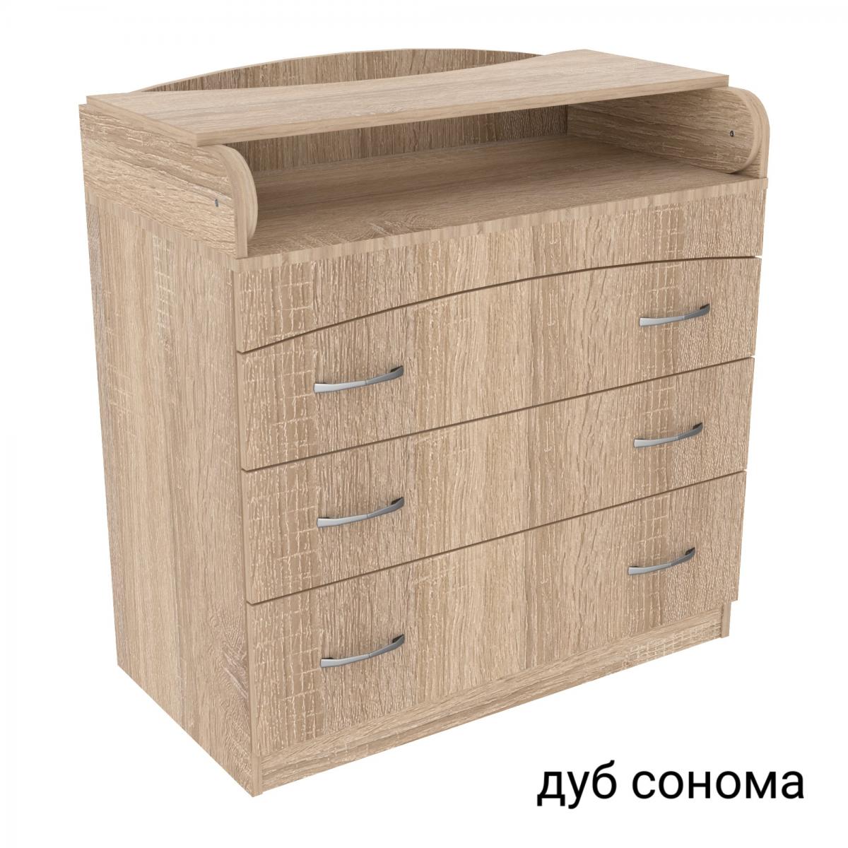 Комод пеленальный №2 (864 х 465 х 916) дуб сонома