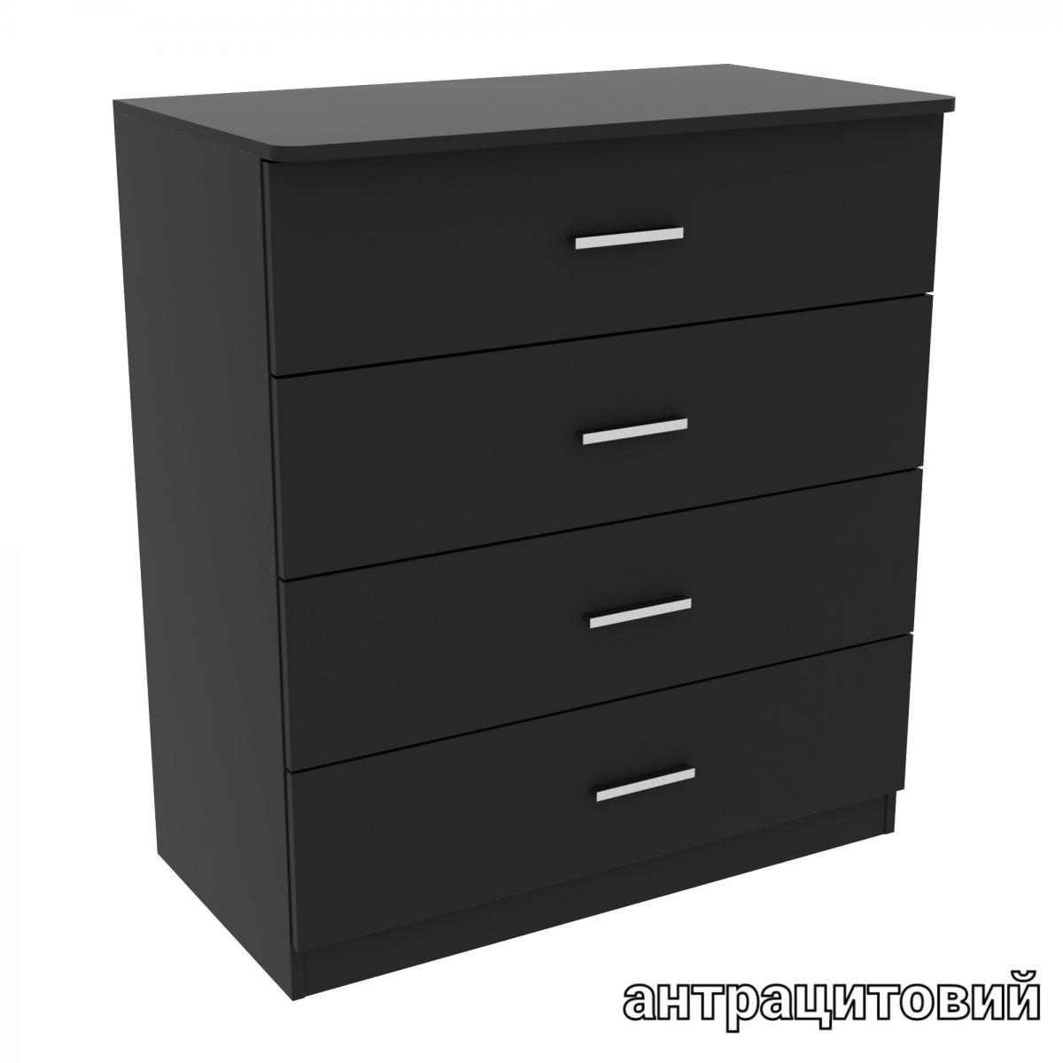 Комод Сабріна №1 ДСП (900 х 500 х 1000) - 2 антрацитовий