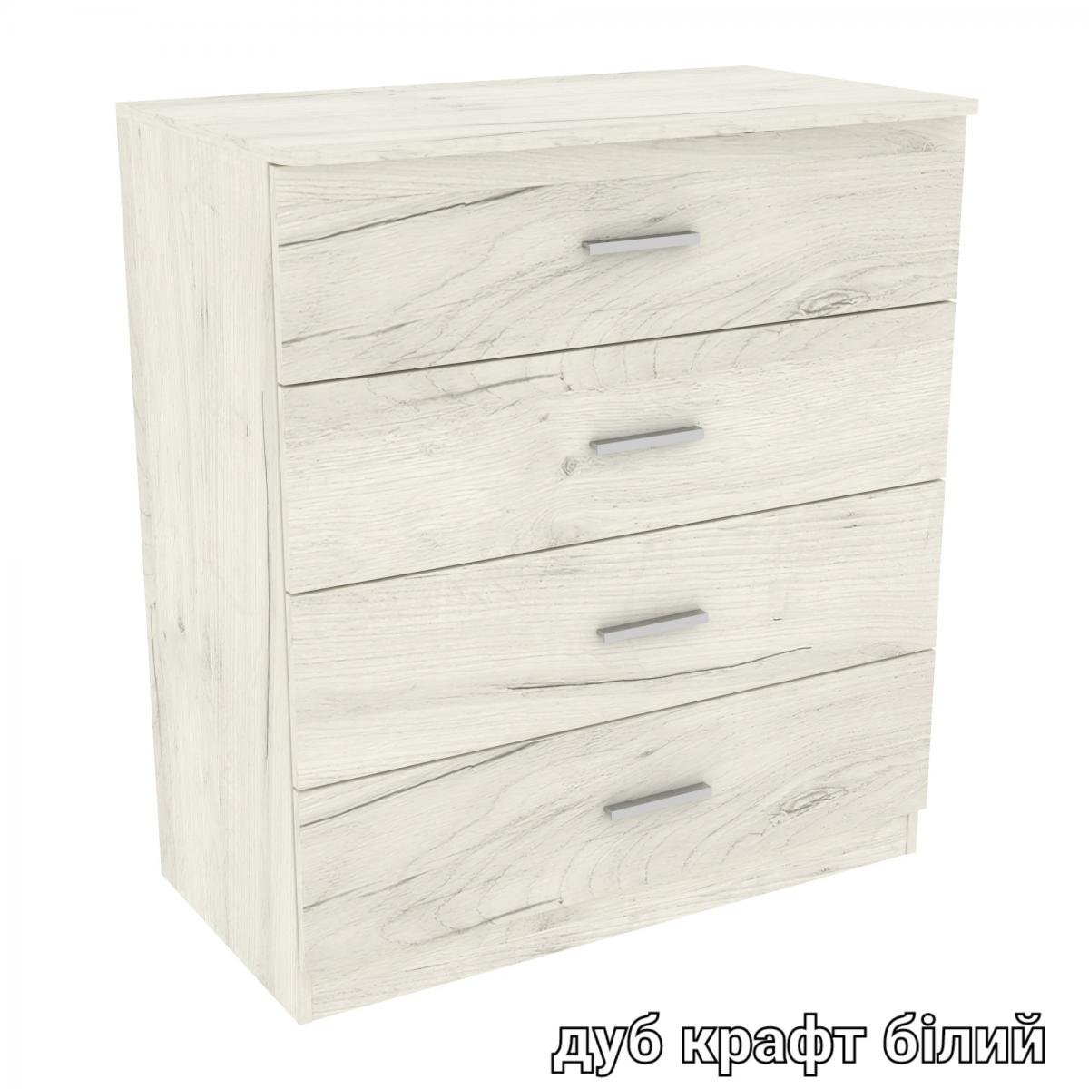 Комод Сабріна №1 ДСП (900 х 500 х 1000) - 2 дуб крафт білий