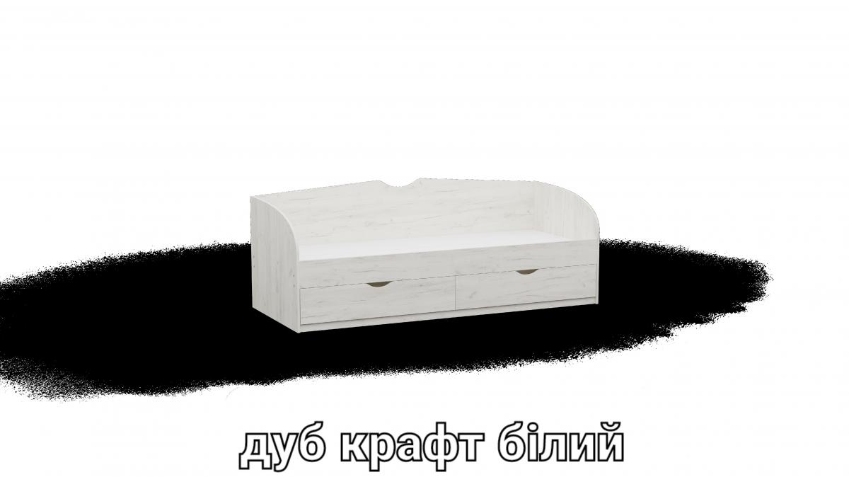 Ліжко односпальне L10 дуб крафт білий