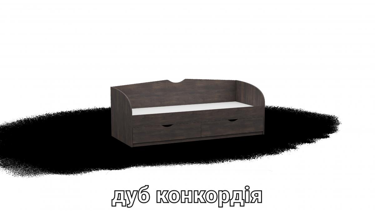 Ліжко односпальне L10 дуб конкордія