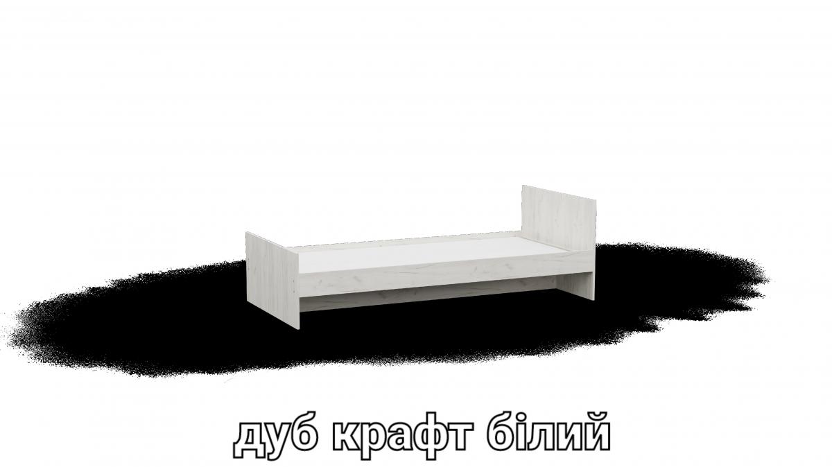 Ліжко односпальне L12 дуб крафт білий