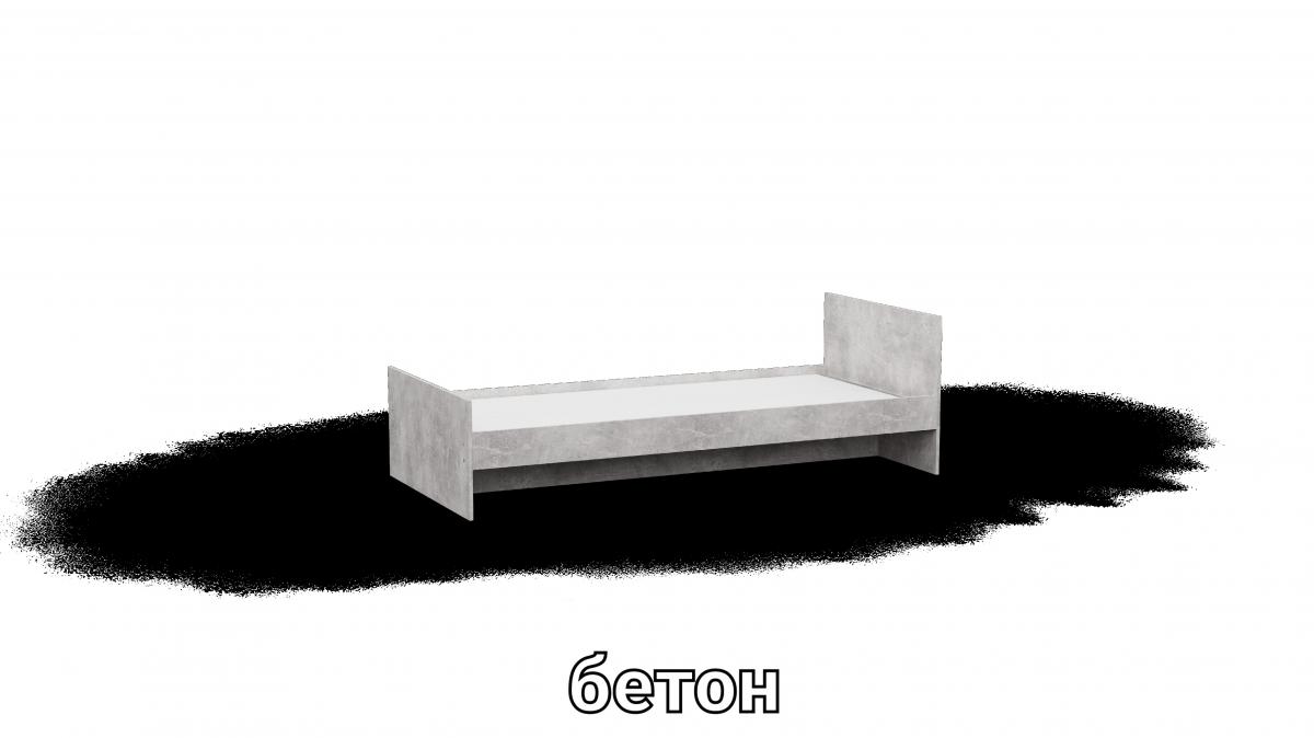 Ліжко односпальне L12 бетон