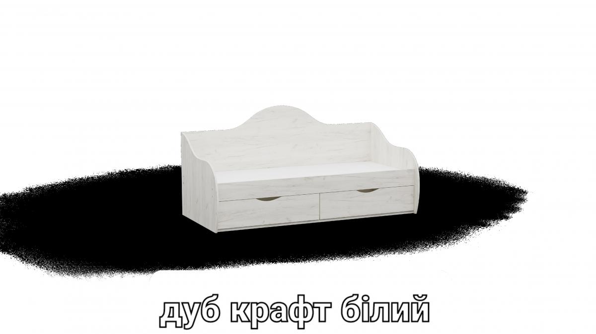 Ліжко односпальне L2 дуб крафт білий