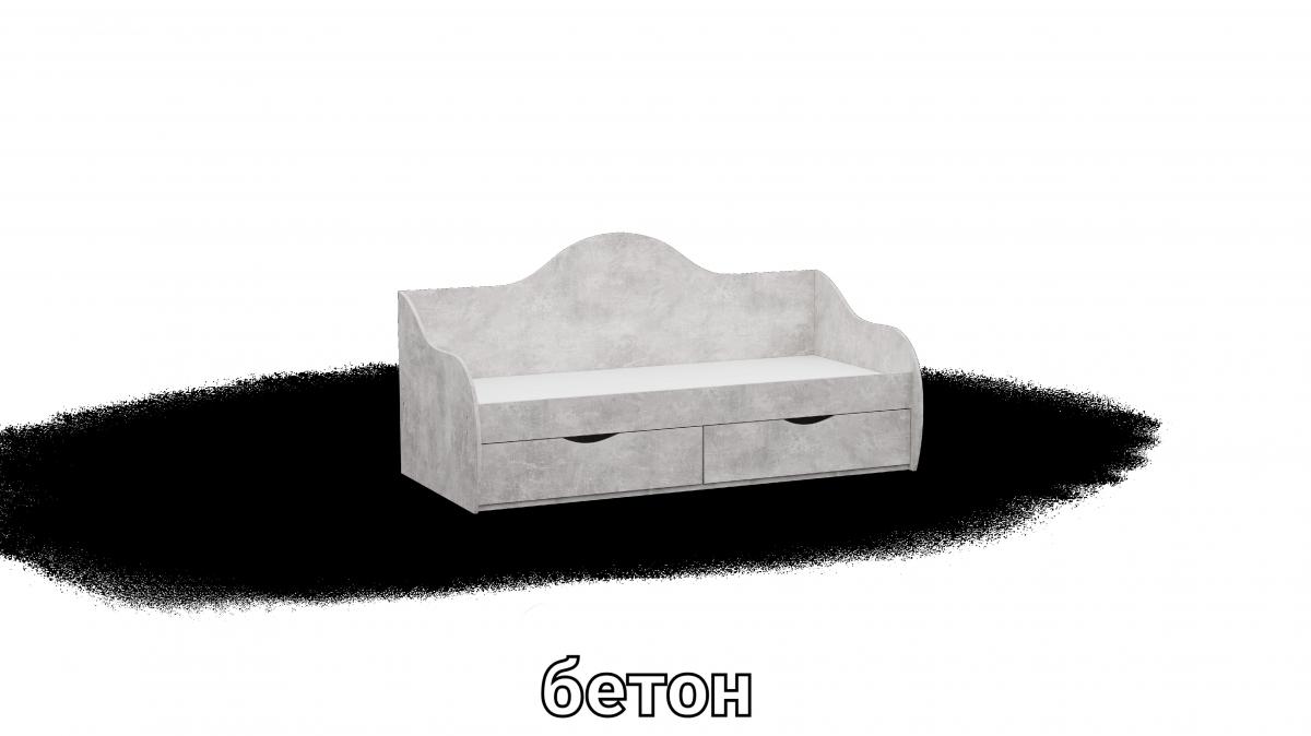 Ліжко односпальне L2 бетон