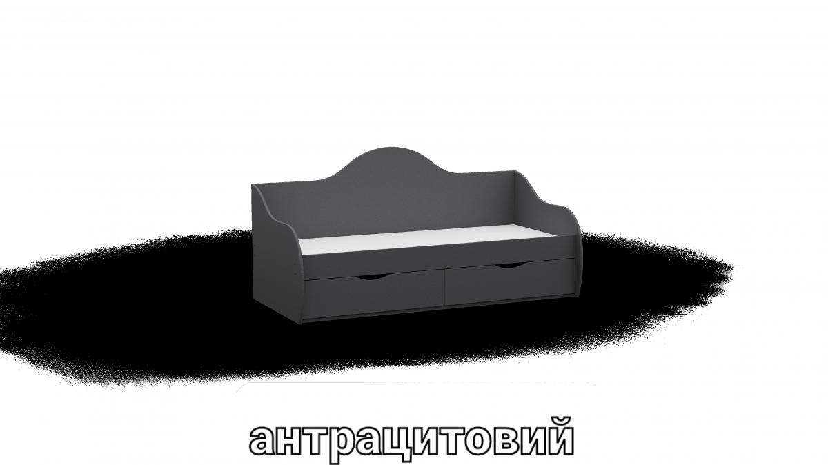 Ліжко односпальне L2 антрацит