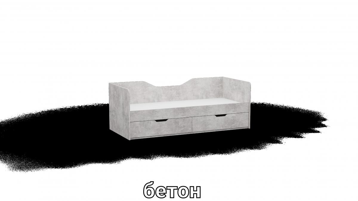 Ліжко односпальне L3 бетон