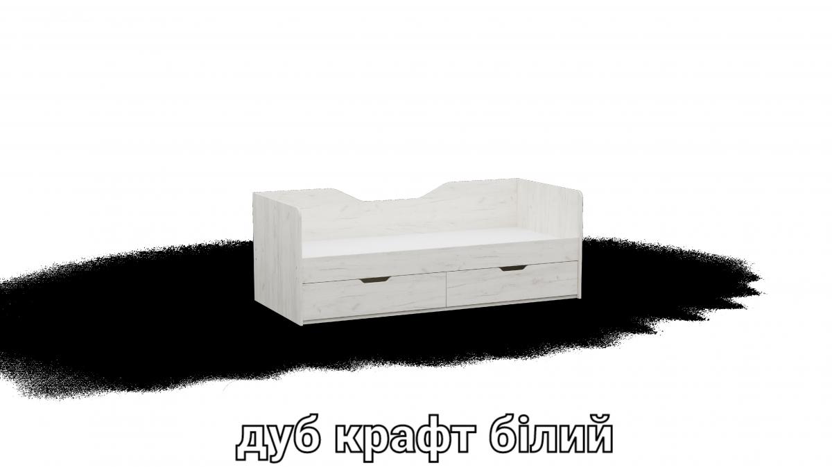 Ліжко односпальне L3 дуб крафт білий