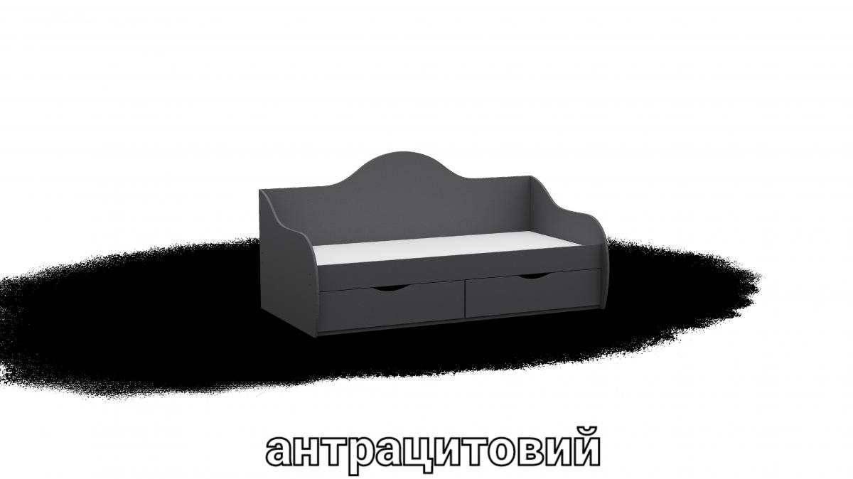 Ліжко односпальне L4 антрацит