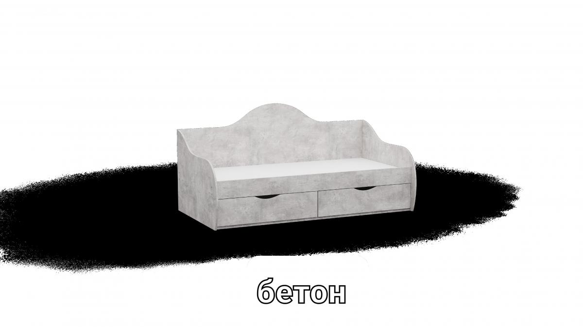 Ліжко односпальне L4 бетон