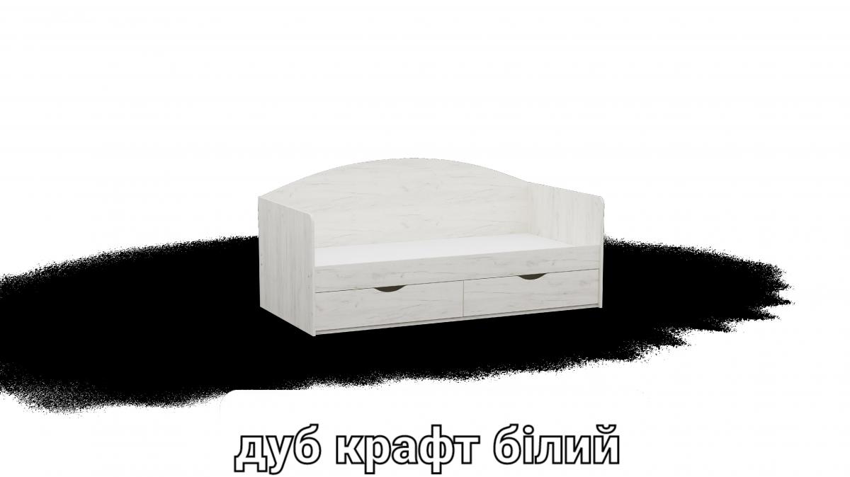 Ліжко односпальне L5 дуб крафт білий