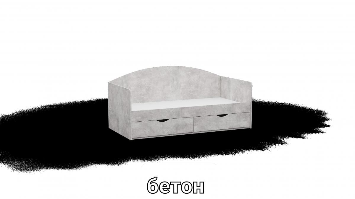 Ліжко односпальне L5 бетон