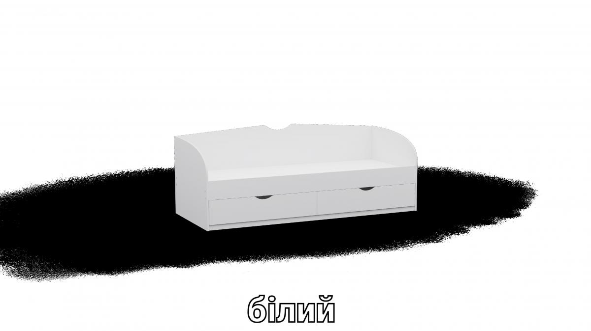 Ліжко односпальне L6 білий
