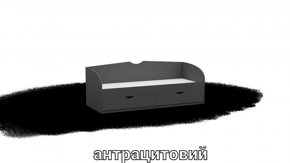 Ліжко односпальне L6 антрацит