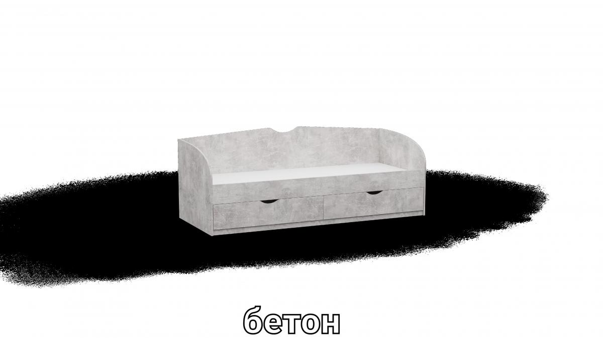 Ліжко односпальне L6 бетон