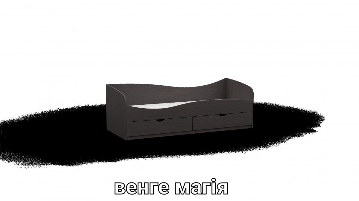 Ліжко односпальне L7 венге темний