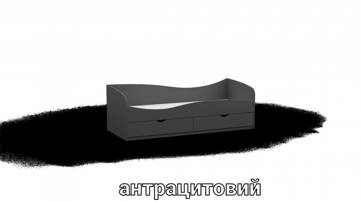 Ліжко односпальне L11 антрацит