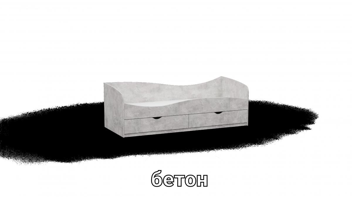 Ліжко односпальне L11 бетон