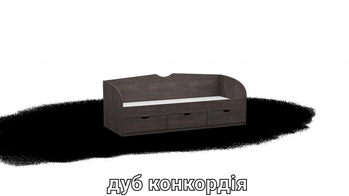Ліжко односпальне L8 дуб конкордія
