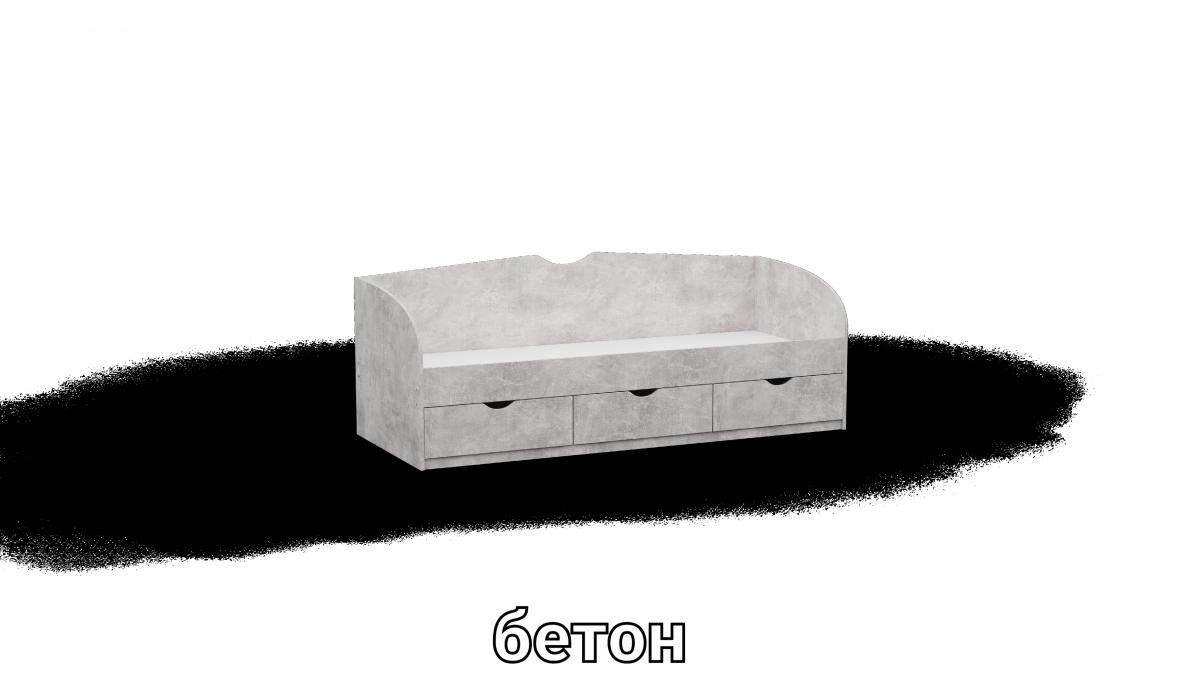 Ліжко односпальне L8 бетон