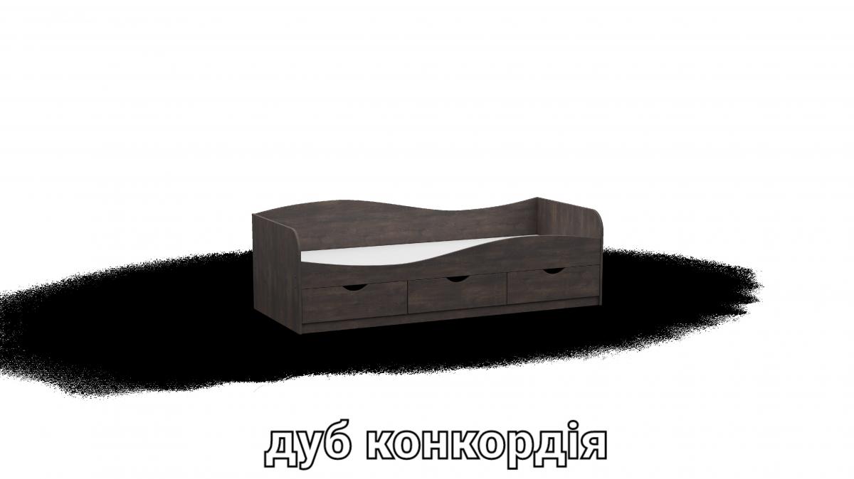 Ліжко односпальне L9 дуб конкордія