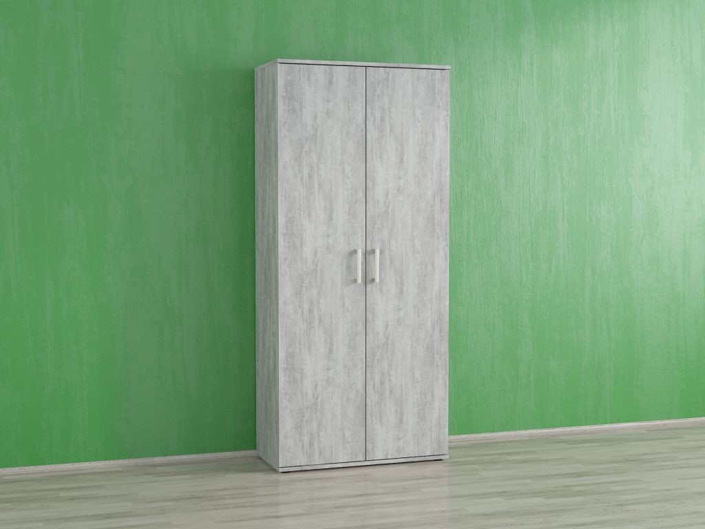 Шафа з полицями для одягу і взуття А-8 бетон